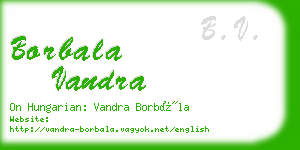 borbala vandra business card